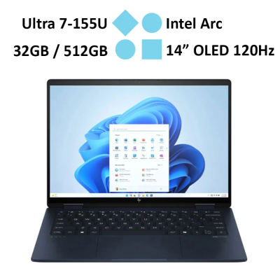 Laptop AI HP Envy X360 14-fc0085TU - A19BVPA (Ultra 7-155U/RAM 32GB/Onboard/512GB SSD/Windows 11)